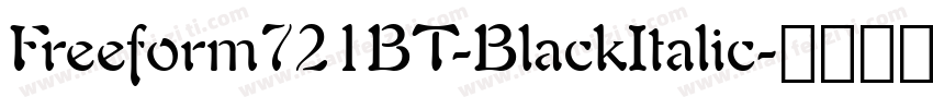 Freeform721BT-BlackItalic字体转换