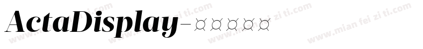 ActaDisplay字体转换