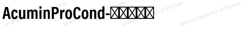 AcuminProCond字体转换