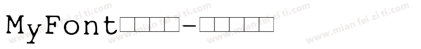 MyFont凌渡未卜字体转换