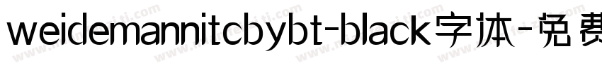 weidemannitcbybt-black字体字体转换