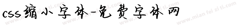 css缩小字体字体转换