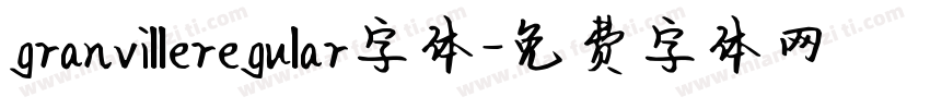 granvilleregular字体字体转换