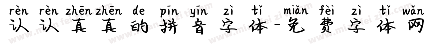 认认真真的拼音字体字体转换