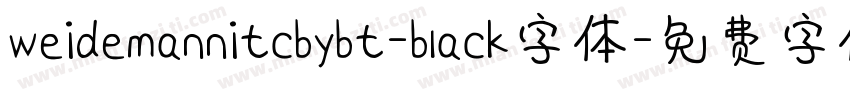 weidemannitcbybt-black字体字体转换