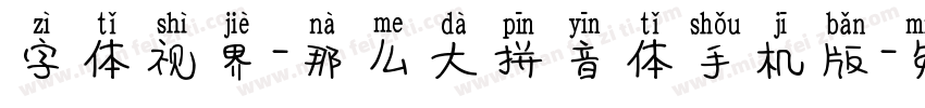 字体视界-那么大拼音体手机版字体转换