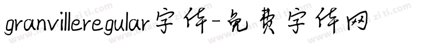 granvilleregular字体字体转换