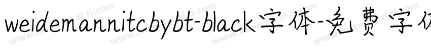 weidemannitcbybt-black字体字体转换