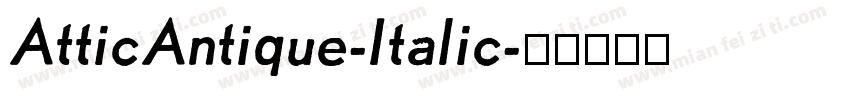 AtticAntique-Italic字体转换