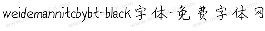 weidemannitcbybt-black字体字体转换