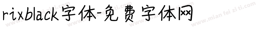 rixblack字体字体转换