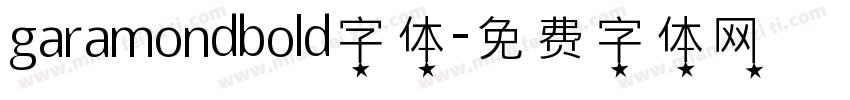 garamondbold字体字体转换