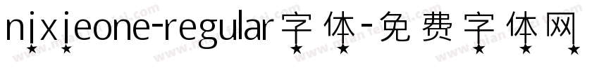 nixieone-regular字体字体转换