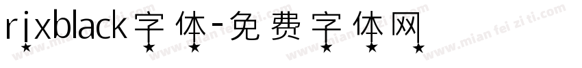 rixblack字体字体转换