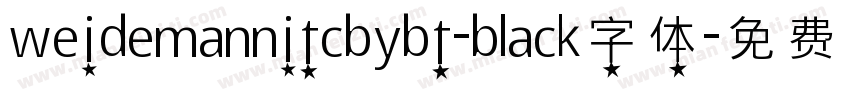 weidemannitcbybt-black字体字体转换