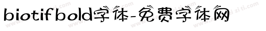 biotifbold字体字体转换