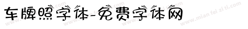 车牌照字体字体转换