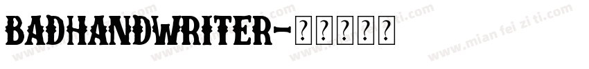 BadHandwriter字体转换