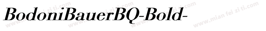 BodoniBauerBQ-Bold字体转换