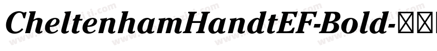 CheltenhamHandtEF-Bold字体转换