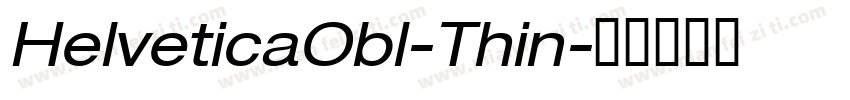 HelveticaObl-Thin字体转换