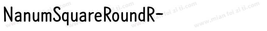 NanumSquareRoundR字体转换