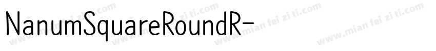 NanumSquareRoundR字体转换