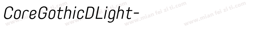 CoreGothicDLight字体转换