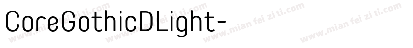 CoreGothicDLight字体转换