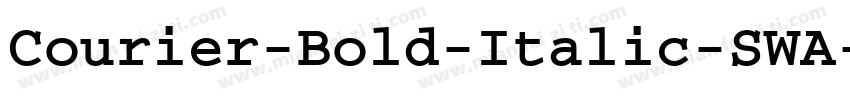 Courier-Bold-Italic-SWA-1字体转换