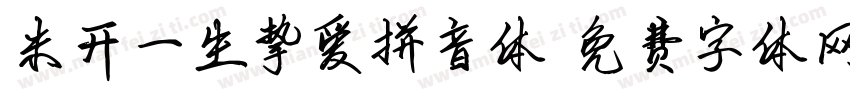 米开一生挚爱拼音体字体转换