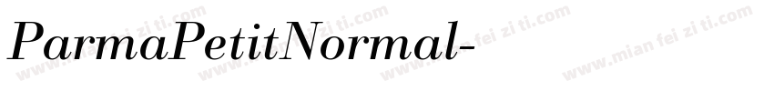 ParmaPetitNormal字体转换