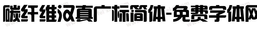 碳纤维汉真广标简体字体转换