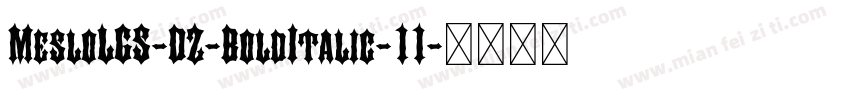 MesloLGS-DZ-BoldItalic-11字体转换