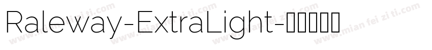 Raleway-ExtraLight字体转换