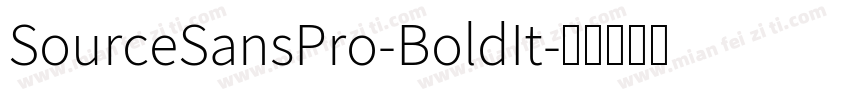 SourceSansPro-BoldIt字体转换