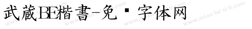 武蔵BE楷書字体转换