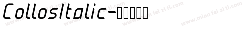 CollosItalic字体转换