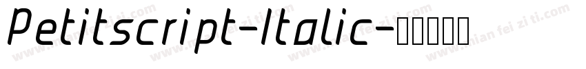 Petitscript-Italic字体转换