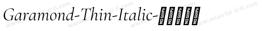 Garamond-Thin-Italic字体转换