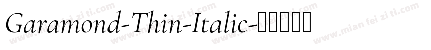 Garamond-Thin-Italic字体转换