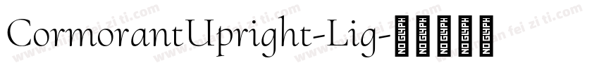 CormorantUpright-Lig字体转换