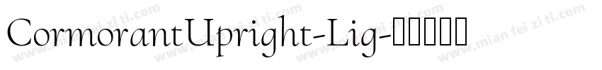 CormorantUpright-Lig字体转换