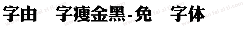 字由点字瘦金黑字体转换