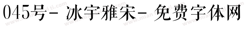 045号-冰宇雅宋字体转换