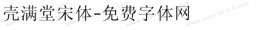 壳满堂宋体字体转换