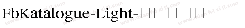 FbKatalogue-Light字体转换