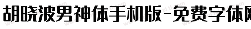 胡晓波男神体手机版字体转换