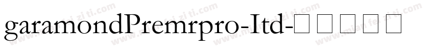 garamondPremrpro-Itd字体转换