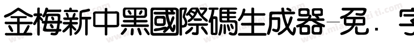 金梅新中黑國際碼生成器字体转换